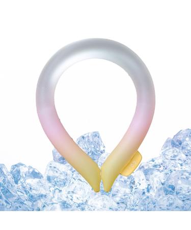 Naked cooling tube- effective neck wrap for hot weather multifunctional ice rings-neckers with a flexible portable hands-free design ideal for indoor and outer workers Biudui yellow