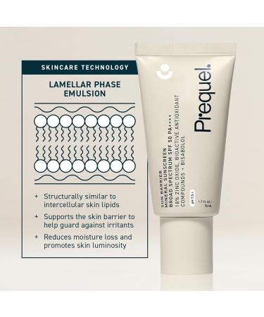 Prequel Skin Sun Barrier Mineral SPF 50 - Lightweight Zinc Oxide Sunscreen - 1.7 Fl Oz - Optimal Sun Protection - Buy Online on GoSupps.com