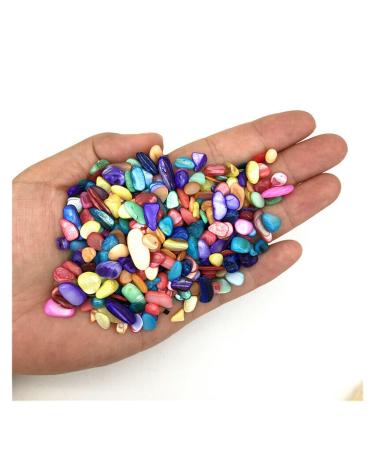 Natural Crystal Rough 50g Artifical Colorful Shell Conch Gravel Stones Quartz Crystal Decorative Quartz Crystals Home Decoration ERTEYIN