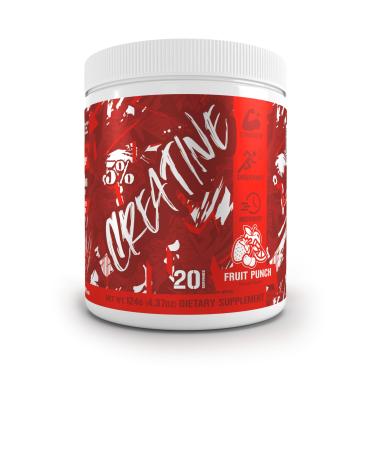 5% Nutrition Code Red Micronized Creatine | Monohydrate Powder Blend | Flavored Creatine for Power Strength Endurance Cellular Energy & Cognitive Health (Fruit Punch)