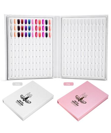Portable High Capacity Nail Show Book - 2 Types Nail Art Display Stand for Manicure Shops (White) - Shop Now! - Buy Online on GoSupps.com