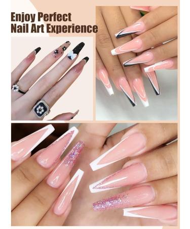 Deciniee Clear Nail Tips 550Pcs French Acrylic Press On Nails Set - XL Coffin Half Cover Natural False Nails | Professional No Crease Nail Extension Kit - 11 Sizes DIY Nail Art | 550N-NZ - Buy Online on GoSupps.com