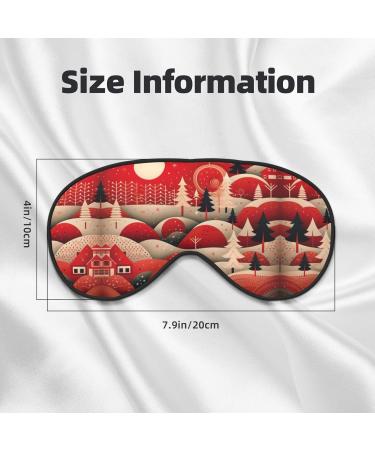 Shop Christmas Tree House Print Unisex Sleep Eye Mask - Soft Comfort Eye Shade for Travel Yoga & Shift Work - Buy Online on GoSupps.com