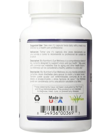 Bio Nutrition Eye Wellness Capsules with Zeaxanthin - 60 Vegetarian Count - Buy Online on GoSupps.com