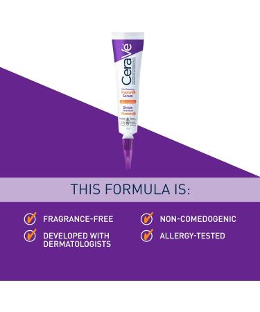 CeraVe Skin Renewing Vitamin C Serum with 10% Pure VITAMIN C for Face With Hyaluronic Acid | Skin Brightening Face Serum for dark spots with ceramides & Vitamin B5. Fragrance Free Developed with dermatologists 30mL 30 ml (Pack of 1) - Buy Online on GoSupps.com