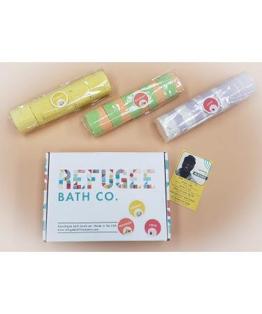 Refugee Bath Co. Organic Cocoa Butter Bath Bombs Variety Pack - 15 Pack 3.0 oz Each, Natural Plant-Based Ingredients, Rejuvenate - Buy Online on GoSupps.com