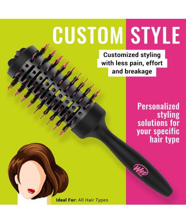Wet Brush Custom Style Round Brush - Perfect Blow Out for All Hair Types - Less Pain, Effort & Breakage - 3-In-One Barrel- Black - 1 Count - Buy Online on GoSupps.com