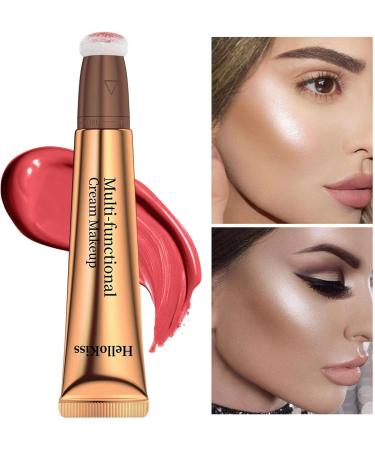 Highlighter Stick - Creamy Highlighter Stick | Versatile Highlighter Makeup Stick Adds Shimmer Blends Effortlessly Highlighter Contouring for Cheeks Lambo 4# - Buy Online on GoSupps.com