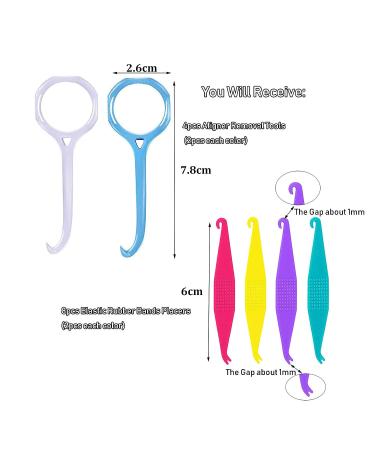 Aligner Remover Tool & Elastic Rubber Bands Placers for Braces - 12pc Blue/White HRASY Oral Care Set - Buy Online on GoSupps.com