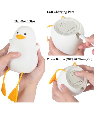Duck Night Light - Rechargeable & Dimmable Lamp for Kids, Nursery and Bedroom - Touch Control, Portable Design - Ideal Gift for Girls and Boys - Buy Online on GoSupps.com