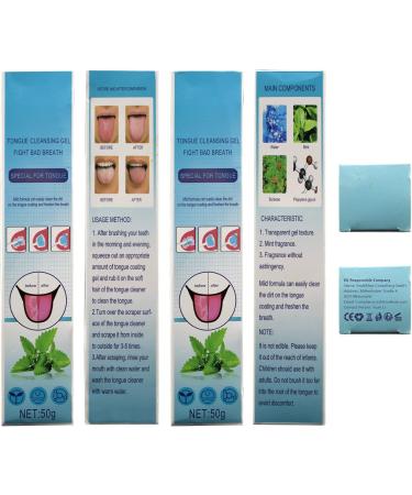 Tongue Cleaner & Scraper Set | Tongue Cleaning Gel 50g + Brush for Fresh Breath | Eliminate Bad Breath - International Shipping - Buy Online on GoSupps.com