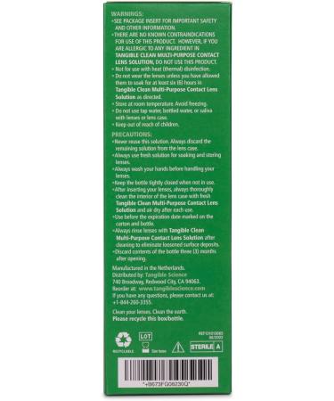 Tangible Clean Multi-Purpose Contact Lens Solution for Scleral & Gas Permeable Lenses | Includes Lens Case | 12 Fl Oz - International Shipping Available - Buy Online on GoSupps.com