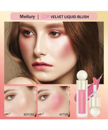 Velvet Matte Liquid Blush & Contour Set for Cheeks, Eyes & Lips - Moisturizing & Lightweight Formula (01&02) - Buy Online on GoSupps.com