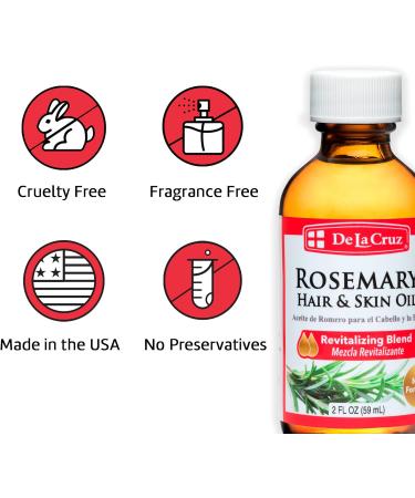 Rosemary Essential Oil Blend for Skin and Hair - Moisturizing Castor, Avocado, and Olive Oil - 2 FL OZ (6 Pack) - Buy Online on GoSupps.com