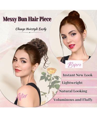 Fulang Hair 5-Pack - Large Wavy Bun Hair Parts with Rubber Bands | Stylish Updos & Messy Bun Extensions for Women - Buy Online on GoSupps.com