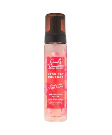 Carol's Daughter Wash Day Delight Hair Gel to Foam Mousse Styler and Hair Detangler for Curly Hair with Rose Water Natural-looking Hold 8.5 fl oz
