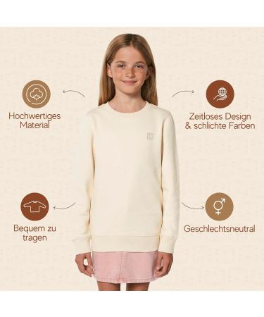 Timino Organic Cotton Children Sweater - Unisex Long-Sleeved Baby Sweatshirt in Creamy Vanilla High Quality Sizes 68-116 (6 Months to 6 Years) - Buy Online on GoSupps.com