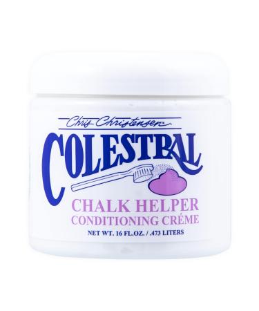 Chris Christensen Colestral Chalk Helper Conditioning Cr me  Groom Like a Professional  Restores Moisture  16 oz Jar