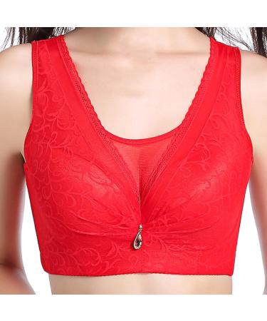 Gdnia women breathable fed bras with full cup filling comfort-bracket mesh with flower tip and full of covering with ironing 85a red