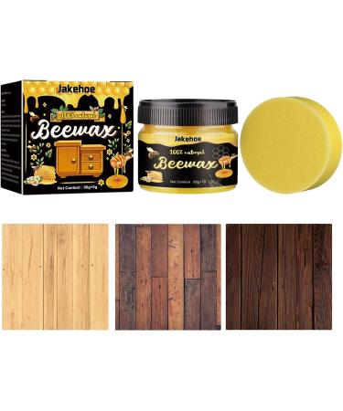 Wood Wax Polish - 80g Natural Seasoning Beeswax Wood Polish & Conditioner | Flexible Beeswax Furniture Polish Restorer Furniture Cleaner and Polish for Wood Doors Chairs Floors Welts - Buy Online on GoSupps.com