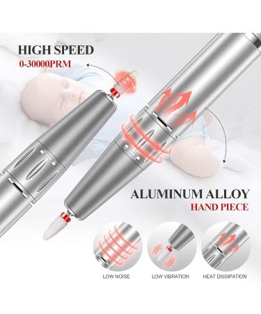 Saviland Portable Nail Drill Professional: 2024 White Lightning Pro Nail Drill Serise-30000RPM for Acrylic/Gel Nails Faster Removal |Rechargeable Manicure Pedicure Kit Salon Wonderful Choice - Buy Online on GoSupps.com