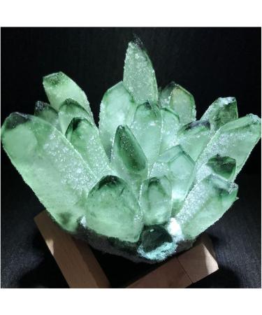 Natural Green Ghost Crystal Cluster Phantom Quartz Rock Stones and Crystals Reiki Specimen Home Decor Decoration Gift Stone Mineral Specimen (Color : A Army Green Size : 900-1000g) 900-1000g A Army Green - Buy Online on GoSupps.com