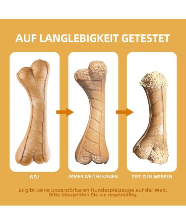 Durable Dog Toy for Big Dogs - Indestructible Chew Toy & Bite-Proof Puppy Bone (17.3x5.3cm) | Best for Aggressive Chewers - Buy Online on GoSupps.com