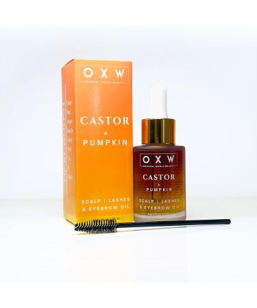 OXW Beauty Castor & Pumpkin Seed Oil Blend - Organic Scalp Stimulator for Hair Growth & Nourishing Facial Treatment - Hexane-Free Cold Pressed - Handcrafted All Natural - Buy Online on GoSupps.com