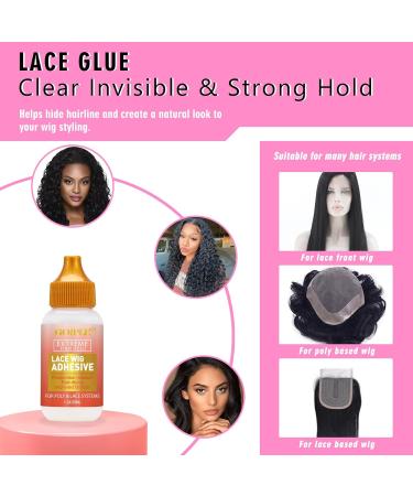 Lace Melting Spray & Extra Hold Wig Glue - Premium Lace Front Adhesive & Tools for Wigs | Hair Wax Stick Edge Control & Wig Glue Remover - Buy Online on GoSupps.com