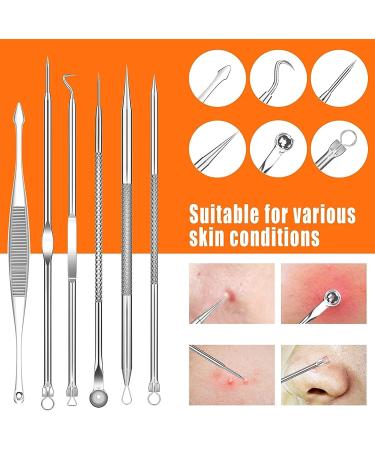 Blackhead Tweezers Kit Blackhead Remover Tools Kit Acne Extractor Tool Professional Stainless Pimple Acne Blemish Removal Tools with Portable Case (13-PCS) - Buy Online on GoSupps.com