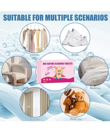 Multi-functional Bio-enzyme Cleaning Tablets Bio Enzyme Explosive Salt Bio-enzyme Cleaning Tablets Cleaning Agents for Clothes Shoes and Curtains Washing Tablets for Clothes - Buy Online on GoSupps.com