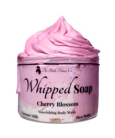 Whipped Soap Body Wash | Cherry Blossom 10 Ounce (Pack of 1) white