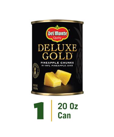 Del Monte Deluxe Gold Pineapple Chunks in 100% Juice - 20 oz Can | Canned Fruit - Buy Online on GoSupps.com
