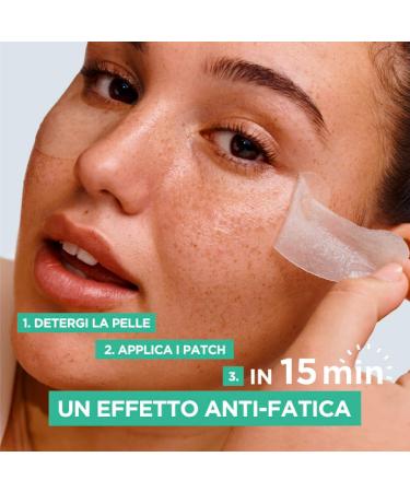  Garnier Garnier SkinActive Cryo Jelly Anti-Fatigue Fabric Eye Mask Biodegradable Hyaluronic Acid Ice Cream Against Dark Circles Vegan Formula - 5 Packs of 1 Application - Buy Online on GoSupps.com