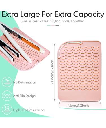 AYNKH Heat Resistant Gloves and Silicone Heat Blocking Mat Set - Professional Hair Styling Protection Gear for Travel, Home, and Salon - Buy Online on GoSupps.com