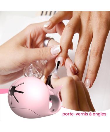 Porte-Vernis Pour Pose De Vernis - Rangement Portable Pour Vernis Ongles | Base Souple Paillet e Transportable Rose - Buy Online on GoSupps.com