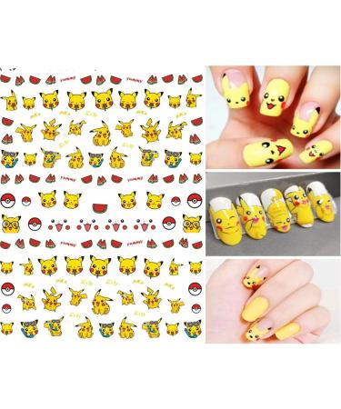 Cartoon Nail Art Stickers - Cute Anime Design, 3D Self Adhesive Decals for Girls, Kids, Women - Kawaii Manicure Decoration (4 Sheets) - Buy Online on GoSupps.com