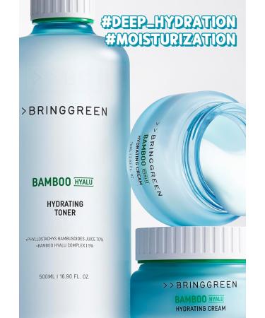BRING GREEN Bamboo HYALU Hydrating Toner | Deep Hydration for Dry Skin | Mild Daily Refreshing Toner with Hyaluronic Acid | 250ml - Shop Internationally - Buy Online on GoSupps.com