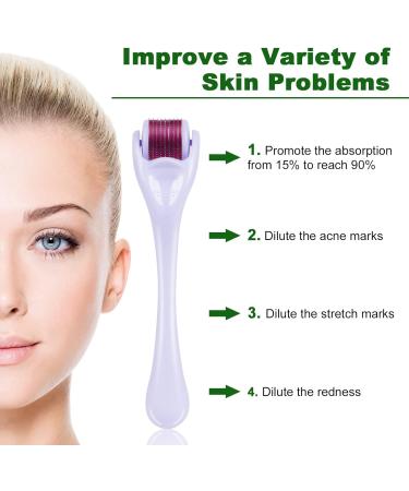 URAQT 0.5mm Titanium Derma Roller for Beard Growth - Stimulate Hair Growth and Anti-Ageing Skin Care - Buy Online on GoSupps.com