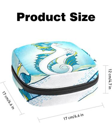 GIAPB Ocean Animal Seahorse Color3204 Period Bag Sanitary Napkin Storage & Travel Makeup Pouch - Buy Online on GoSupps.com
