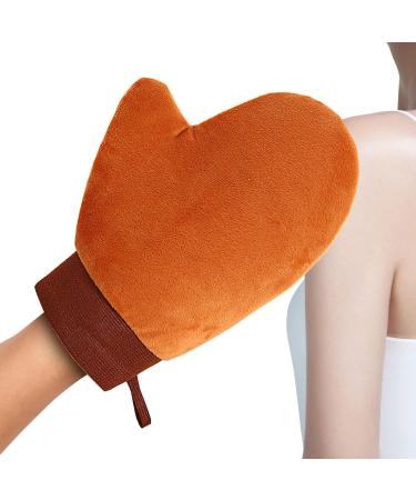 Moufle Autobronzant Sans Soleil Moufle Autobronzante Sans | Mouchoir Doux et Portable pour Peau Sensible Femmes Hommes - Utilisation sur Mains Dos Jambes Corps - Maison Voyage Salle de Bain Brun