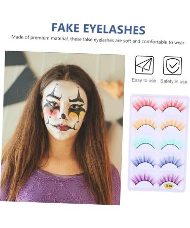 Didiseaon 5 Pairs Fake Eyelashes Rainbow Eyelashes False Lashes with Color Eyelashes Colorful Eyelashes with Color 3d Eyelashes Fluffy Eyelashes Dramatic Long Thick Miss Set Cosplay Fiber - Buy Online on GoSupps.com