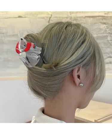 Cat Hair Clips for Girls - Cat Shaped Claw Barrette with Strong Hold No Pull | Long Hair Hairpin Hair Accessories for Shopping Outgoing Travel Parties Dating Shakven Gray - Buy Online on GoSupps.com