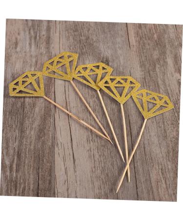 100 Pcs Diamond Cake Topper Diamond Dessert Picks Glitter Wedding Cupcake Picks Diamond Shape Cupcakes Birthday Gold Decor Glitter Cupcake Toppers Insert Card Cup Goldenx2pcs mediumx2pcs - Buy Online on GoSupps.com