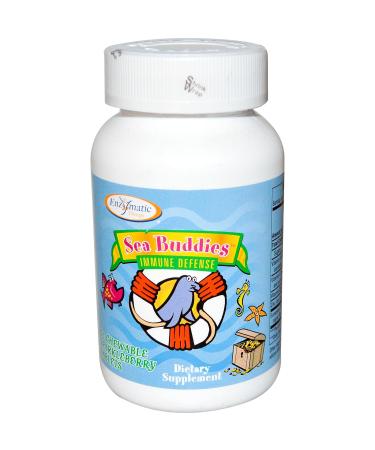 Enzymatic Therapy Sea Buddies Immune Defense 60 Chewable Sparkleberry Tablets