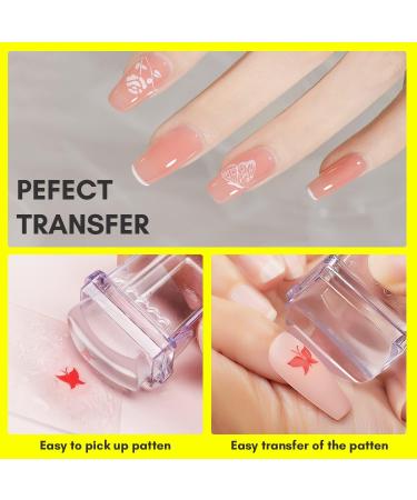 Makartt 12pcs Clear Silicone Nail Stamping Kit for French Manicure - Buy Online on GoSupps.com