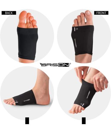 Metatarsal Compression Arch Support Sleeves for Flat Feet Pain Relief - Medium Black | Reusable Gel Pad Fabric Socks for Arthritis & Plantar Fasciitis - Men & Women - Buy Online on GoSupps.com