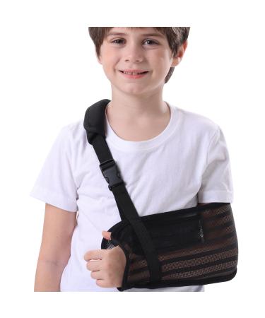 Kids Mesh Arm Sling for Showering Breathable Shoulder Brace for Shoulder Elbow Wrist Rotator Cuff Injury Arm Brace for Broken Arm Arm Sling Shoulder Immobilizer for Children Fits Right and Left Arm (Large)