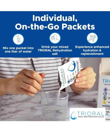 TRIORAL Poudre d' lectrolytes d'hydratation (lot de 100) - Solution de r hydratation rapide formule hydratante essentielle lutte contre la d shydratation des entra nements sports et plus encore - Buy Online on GoSupps.com