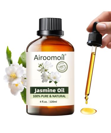 Pure Jasmine Essential Oil 100% Natural Jasmine Oil Premium Grade Essential Oils for Diffusers for Home Skin Care Massage Soap Making Aromatherapy 4 Fl Oz | 120ml Jasmine 4.05Oz 4.05 Fl Oz (Pack of 1)